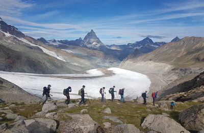 Team hiking