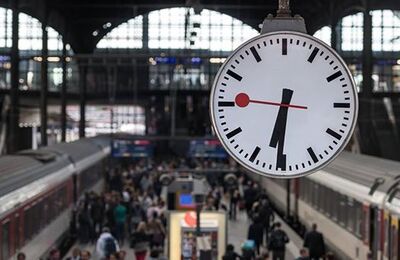 Clock at the train station